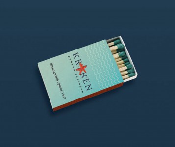 Фирменный стиль для рыбного ресторана «Kraken» - коробок