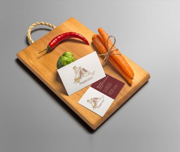 Фирменный стиль для продуктовой компании «Бордо» - визитка